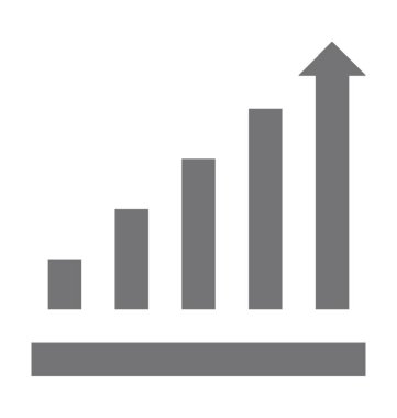 Çubuk grafik düz vektör simgesi