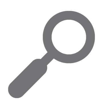 Büyüteç düz vektör simgesi