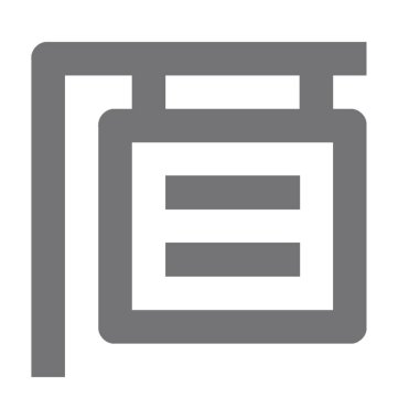 İşareti nokta düz vektör simgesi