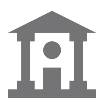 bank düz vektör simgesi