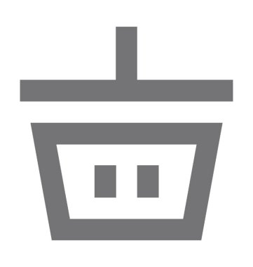 Alışveriş sepeti düz vektör simgesi