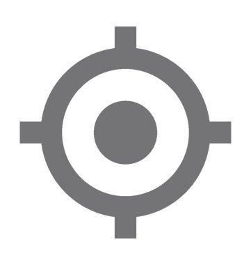 Crosshair düz vektör simgesi