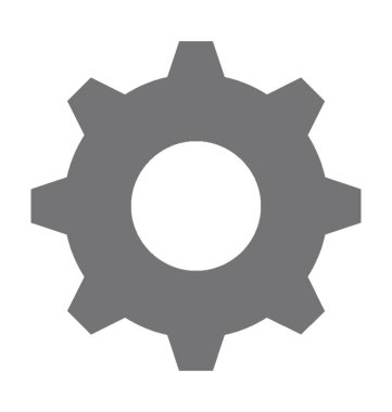 COG düz vektör simgesi