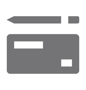 Çek düz vektör simgesi