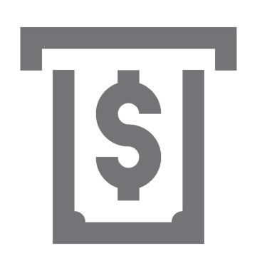 ATM Para Çekme düz vektör simgesi