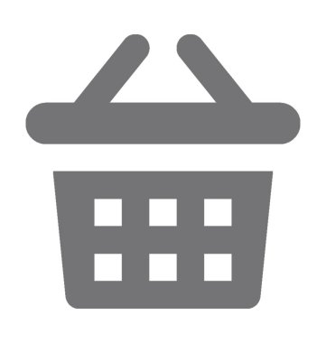 Alışveriş sepeti düz vektör simgesi