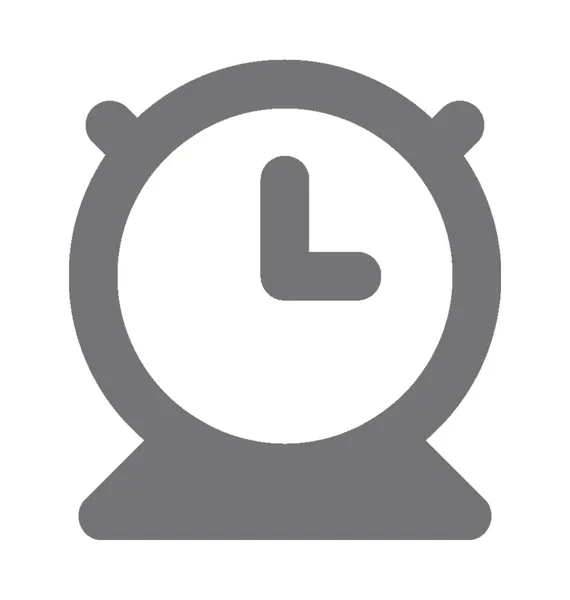 Reloj Despertador Vector Plano Icono — Archivo Imágenes Vectoriales