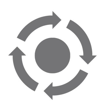 İş iş akışı düz vektör simgesi