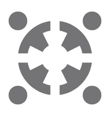 İşgücü düz vektör simgesi