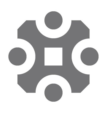 Grup düz vektör simgesi