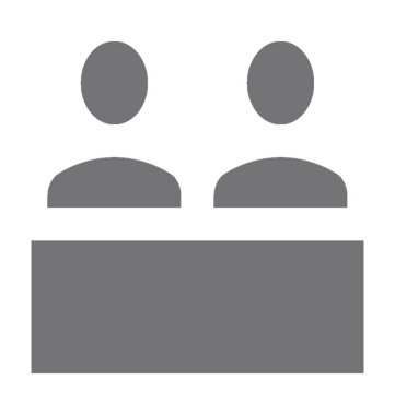 İşçiler düz vektör simgesi