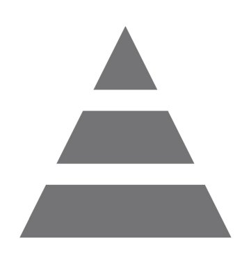 Piramit düz vektör simgesi