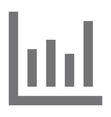 İş grafiği düz vektör simgesi