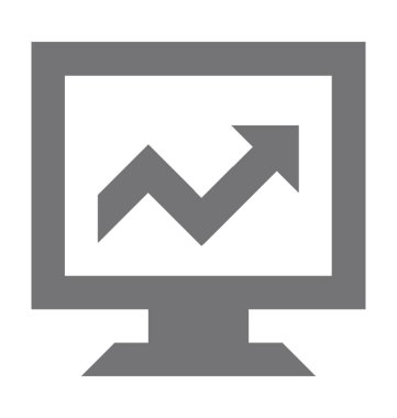 Büyüme grafik düz vektör simgesi