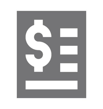 Banka ekstresi düz vektör simgesi