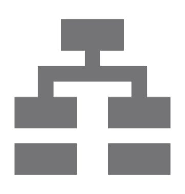 hiyerarşi düz vektör simgesi