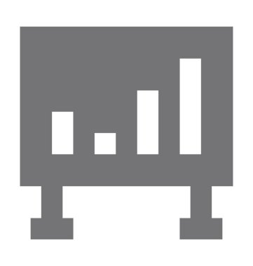 Grafik sunum düz vektör simgesi