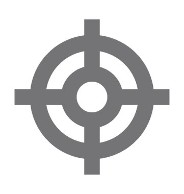 Crosshair düz vektör simgesi