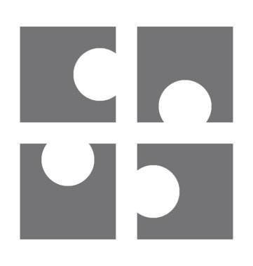 Birlikte düz vektör simgesi