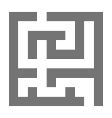 Labirent oyun düz vektör simgesi