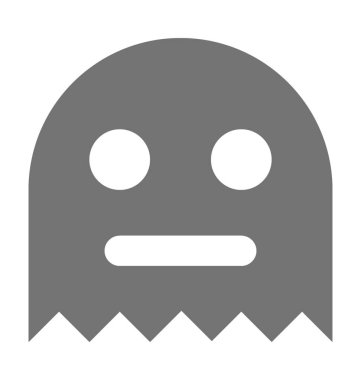 Oyun Ghost düz vektör simgesi