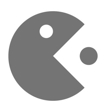 Pac adam düz vektör simgesi