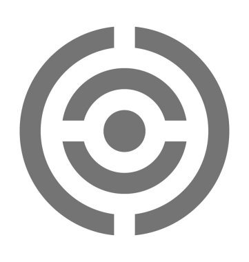 Dart tahtası düz vektör simgesi