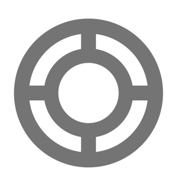 Hayat yüzük düz vektör simgesi