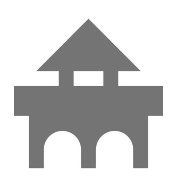 Tapınak düz vektör simgesi