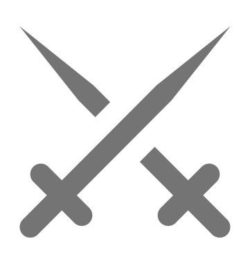 kılıçlar düz vektör simgesi