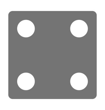 Zar düz vektör simgesi