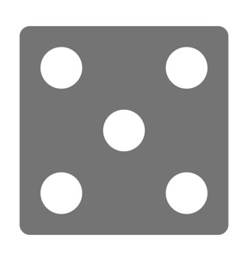 Zar düz vektör simgesi