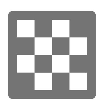 Satranç tahtası düz vektör simgesi