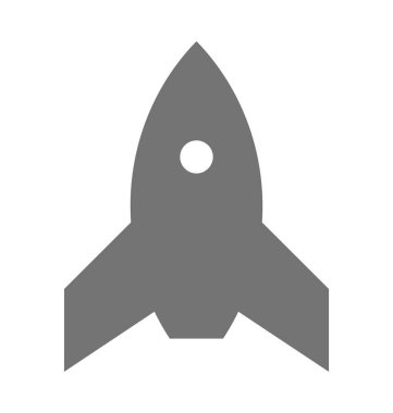 roket düz vektör simgesi