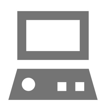 bilgisayar düz vektör simgesi