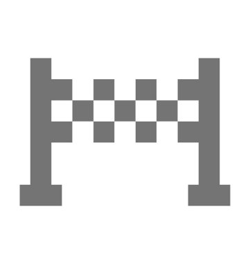 Bitiş çizgisine düz vektör simgesi