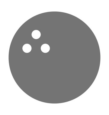 Bowling topu düz vektör simgesi