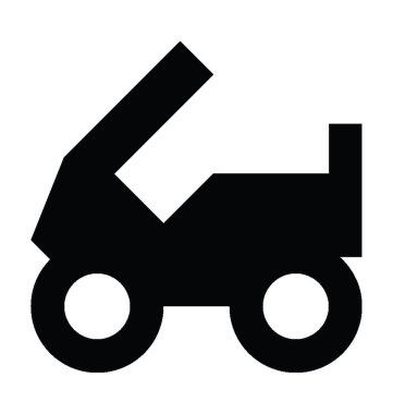 motorsiklet düz vektör simgesi 