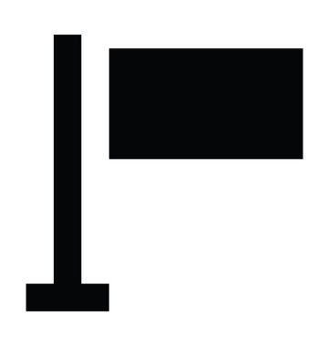 Bayrak Düz Vektör Simgesi 