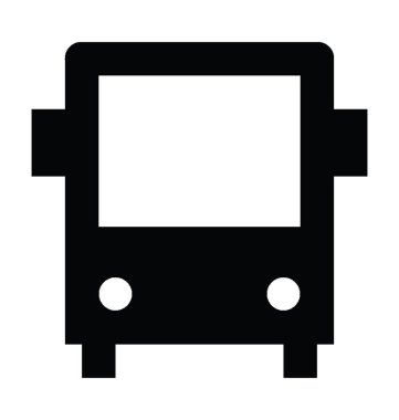 Otobüs Düz Vektör Simgesi 