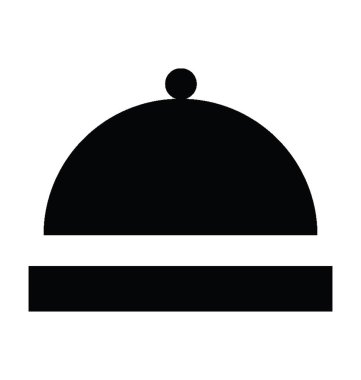 Tabağı düz vektör simgesi 