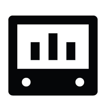 müzik çalar düz vektör simgesi 