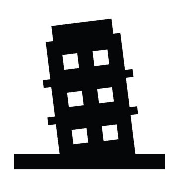 Pisa Kulesi düz vektör simgesi 