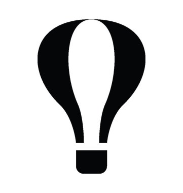 Hava Balon düz vektör simgesi 