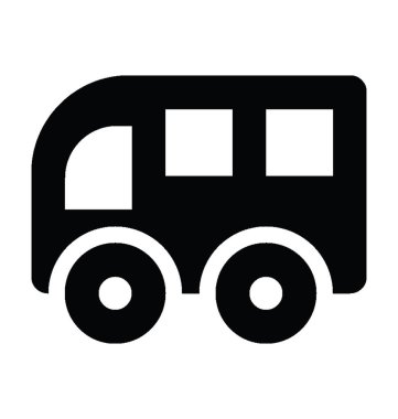 Otobüs Düz Vektör Simgesi 