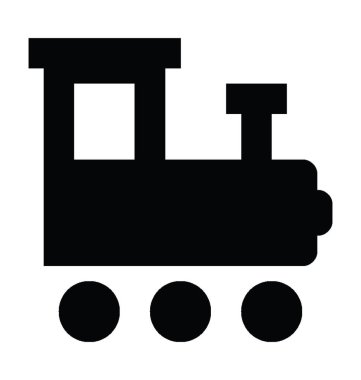 Buhar motoru düz vektör simgesi 