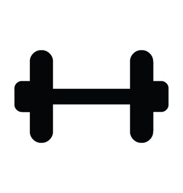 dambıl düz vektör simgesi 