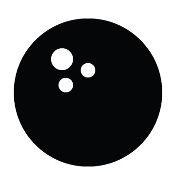 Bowling topu düz vektör simgesi 