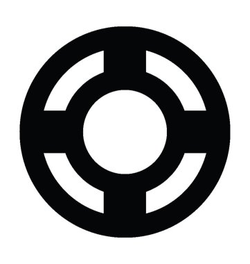 Hayat yüzük düz vektör simgesi 