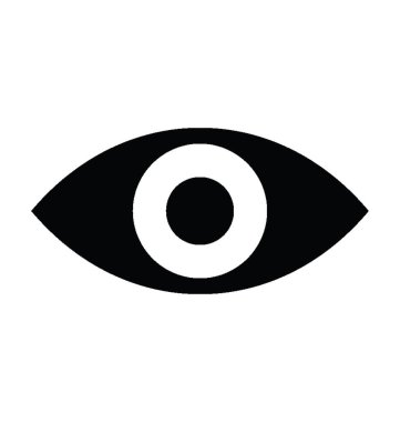 Göz Düz Vektör Simgesi 